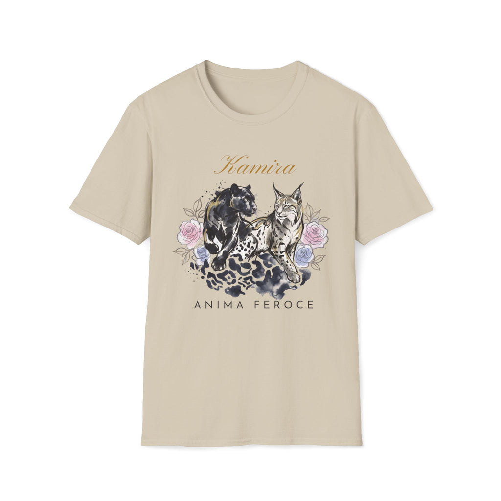 Wildcat and Leopard Illustration T-Shirt | Animal Portrait Tee